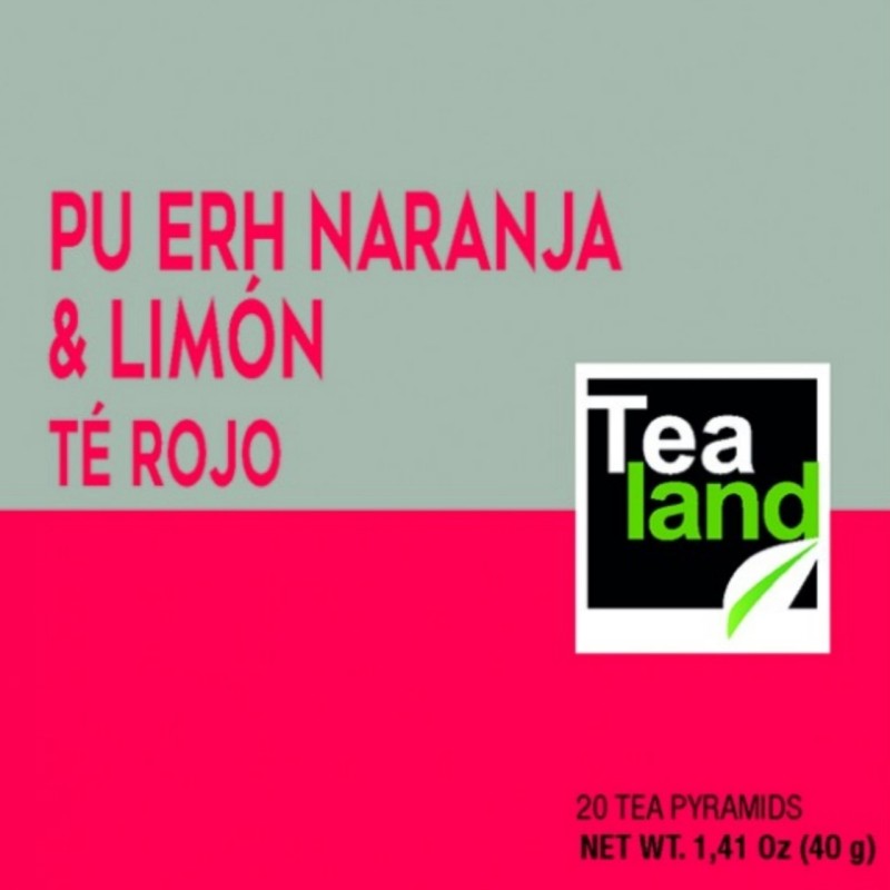 Pirámides té rojo pu erh naranja y limón Pirámides té rojo pu erh naranja y limón